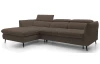 Rohová sedacia  súprava Mango,  hnedá látka, ľavý roh