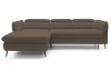 Rohová sedacia  súprava Mango,  hnedá látka, ľavý roh