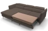Rohová sedacia  súprava Mango,  hnedá látka, ľavý roh