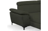 Sedacia  súprava Braga 3A,tmavo zelená látka, tvar ľavé U