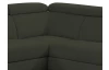 Sedacia  súprava Braga 3A,tmavo zelená látka, tvar ľavé U