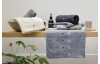Froté ručník Quattro, tencel, grafitový, kocky, 50x100 cm