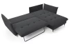 Rohová sedacia súprava Glam, tmavo šedá látka, pravý roh