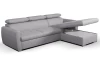 Rohová sedacia súprava Pedro Mini, svetlo šedá látka, pravý roh