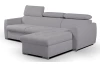 Rohová sedacia súprava Pedro Mini, svetlo šedá látka, pravý roh