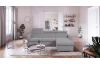 Rohová sedacia súprava Pedro Mini, svetlo šedá látka, pravý roh