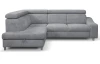Rohová sedacia súprava Brico, svetlo šedá látka, ľavý roh