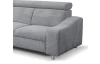 Rohová sedacia súprava Brico, svetlo šedá látka, ľavý roh