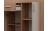 Komoda Pico, 130 cm, dub jantárový/béžová kašmír, s osvetlením