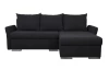 Rohová sedačka Dexter, čierna látka