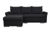 Rohová sedačka Dexter, čierna látka