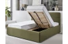 Posteľ Domango 180x200 cm, olivovo zelená látka