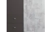 Šatníková skriňa so zásuvkami Tablo, šedá/enigma
