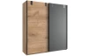 Šatník s posuvnými dverami Liverpool, 180 cm, dub