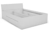 Posteľ so zásuvkami Carlos 140x200, biela