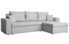 Rohová sedacia súprava Samba II, svetlá šedá látka
