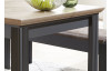 Rozkladací jedálenský stôl Jasmin 160x90 cm, grafit/dub