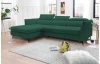 Rohová sedacia súprava Mango,  zelená látka, ľavý roh