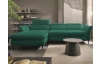 Rohová sedacia súprava Mango,  zelená látka, ľavý roh