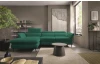 Rohová sedacia súprava Mango,  zelená látka, ľavý roh