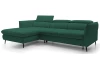 Rohová sedacia súprava Mango,  zelená látka, ľavý roh