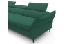 Rohová sedacia súprava Mango,  zelená látka, ľavý roh