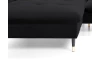 Rohová sedacia súprava Glam, čierna látka, ľavý roh