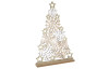 Vianočné dekorácie Stromček z vločiek 24 cm, drevený