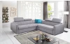 Rohová sedacia súprava Pedro Classic, svetlošedá látka