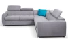 Rohová sedacia súprava Pedro Classic, svetlošedá látka