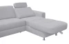 Sedací souprava 7433, svetlo šedá látka, tvar ľavej U, s funkciami