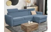 Rohová sedacia súprava Mistic, denimovo modrá látka