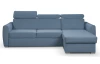 Rohová sedacia súprava Mistic, denimovo modrá látka