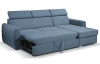 Rohová sedacia súprava Mistic, denimovo modrá látka