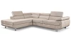 Rohová sedacia súprava Lotos, béžová látka, ľavý roh