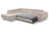 Rohová sedacia súprava Lotos, béžová látka, ľavý roh