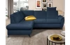 Rohová sedací souprava Geneva, oceánská modrá látka, ľavý roh