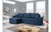 Rohová sedacia súprava Samba II, tmavo modrá látka