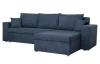 Rohová sedacia súprava Samba II, tmavo modrá látka