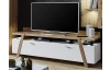 Široká TV skrinka Selma, dub artisan/biely