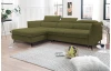 Rohová sedacia súprava Mango, machová zelená látka, ľavý roh
