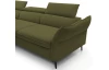 Rohová sedacia súprava Mango, machová zelená látka, ľavý roh