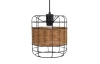 Závesné stropné osvetlenie Mairana, 4 x drôtené tienidlo s ratanom