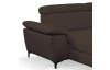 Sedacia súprava Braga 3A, čokoládová hnedá látka, tvar ľavé U