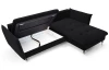 Rohová sedacia súprava Glam, čierna látka, pravý roh