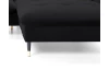 Rohová sedacia súprava Glam, čierna látka, pravý roh
