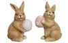 Veľkonočná dekorácia Zajačik s vajíčkom, mix 2 druhov
