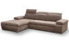 Rohová sedacia súprava Odessa, svetlo hnedá látka, ľavý roh
