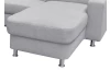 Sedacia súprava 7433, svetlo šedá látka, tvar ľavej U, bez funkcií