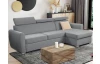 Rohová sedacia súprava Mistic, holubia šedá látka